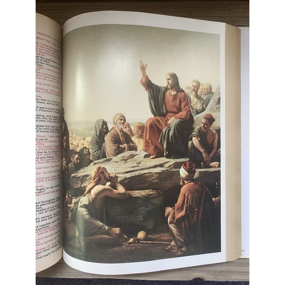 VTG Holy Bible Red Letter Edition, King James Version, Illustrated, 1987